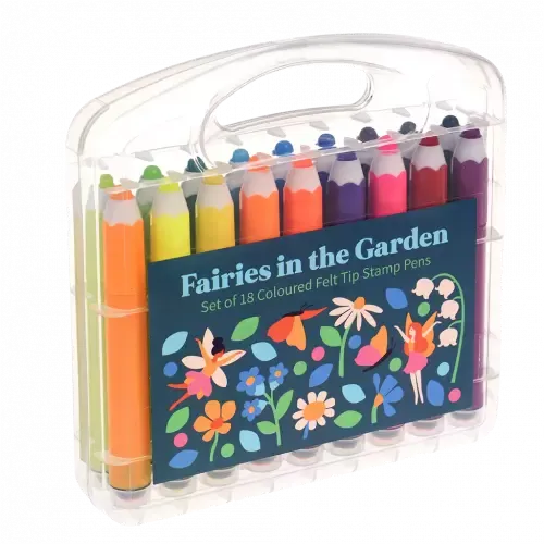 Fairies In The Garden Felt Tip Stamp Pens