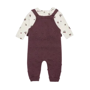 FIRSTS Huckleberry Sweater Knit Overall Set