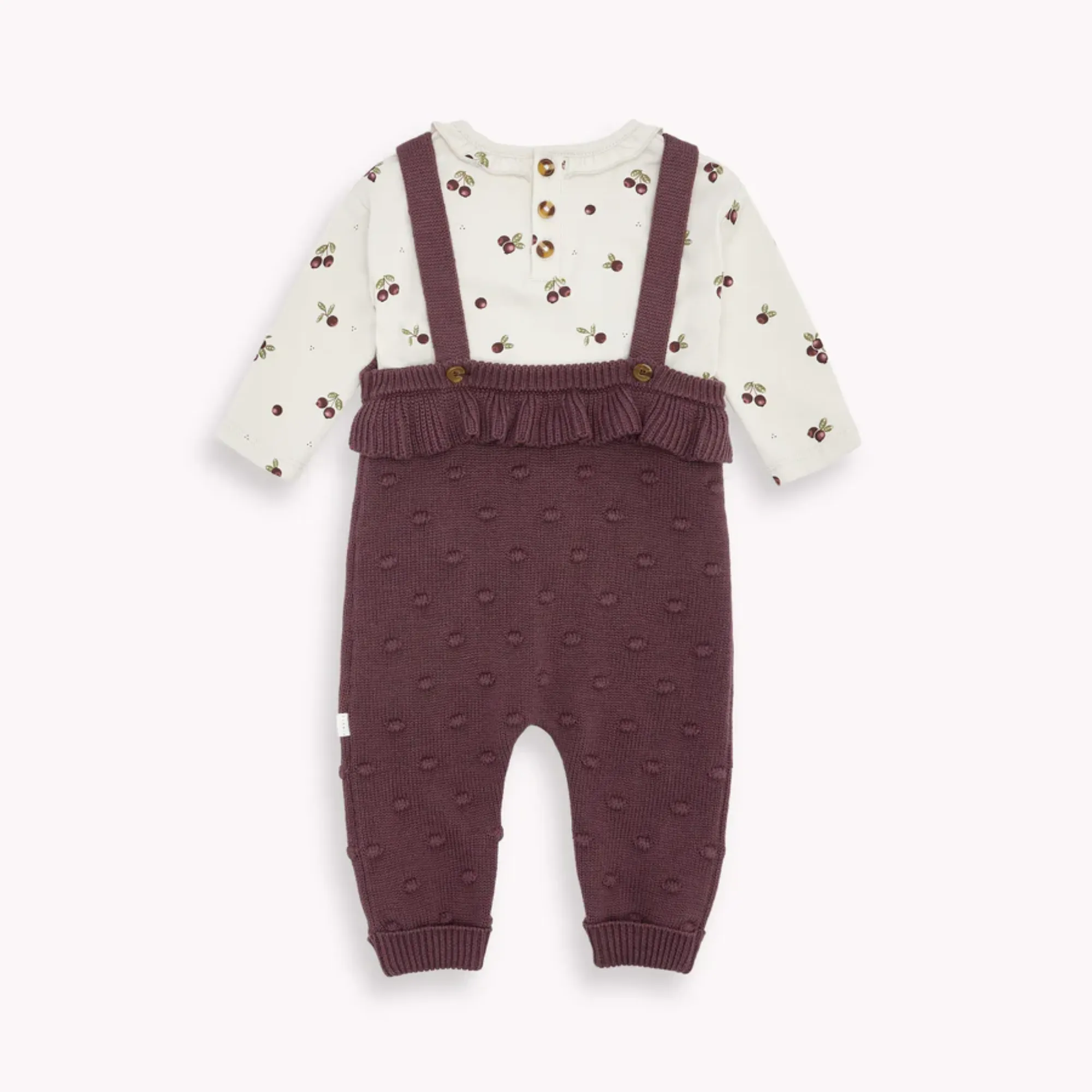 FIRSTS Huckleberry Sweater Knit Overall Set