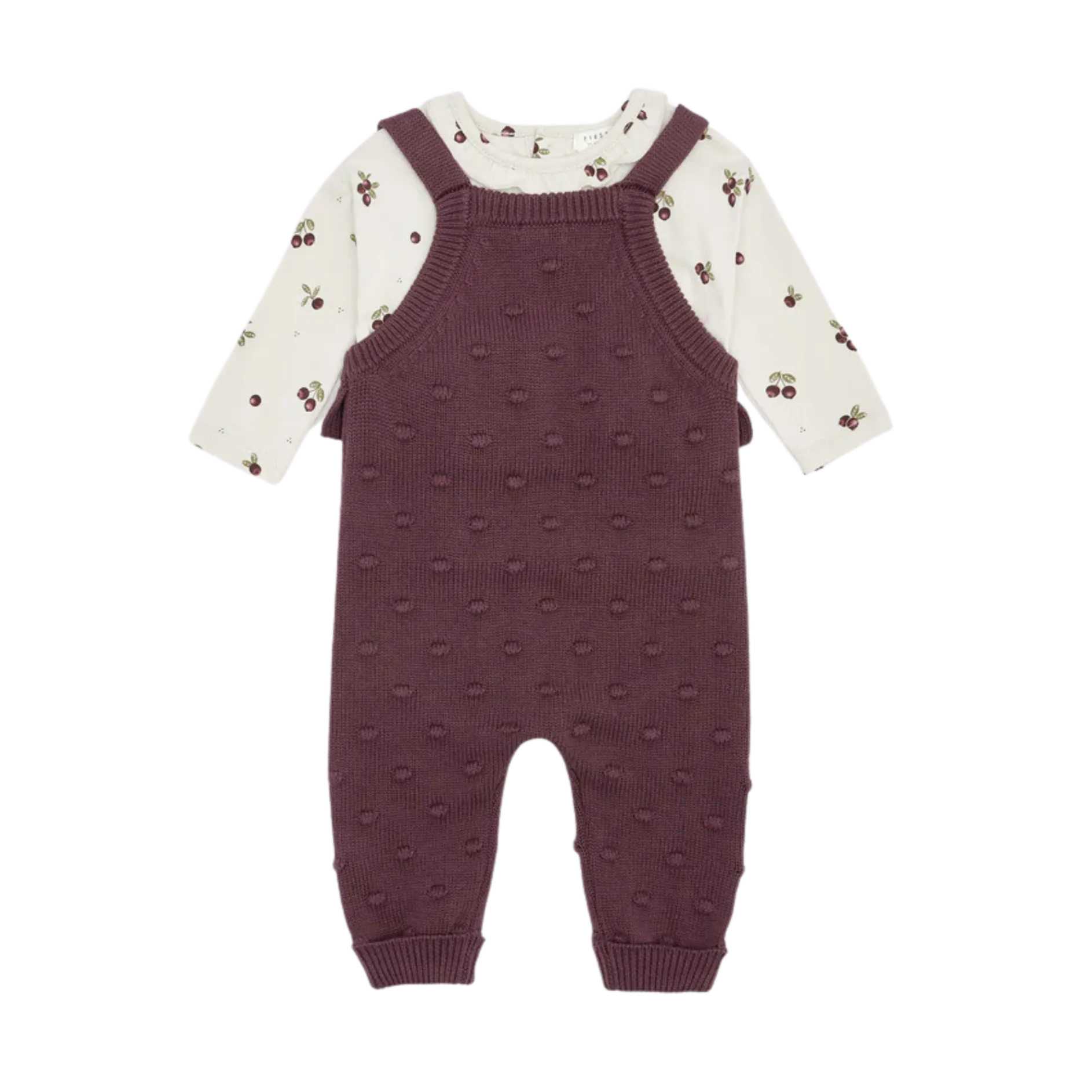 FIRSTS Huckleberry Sweater Knit Overall Set