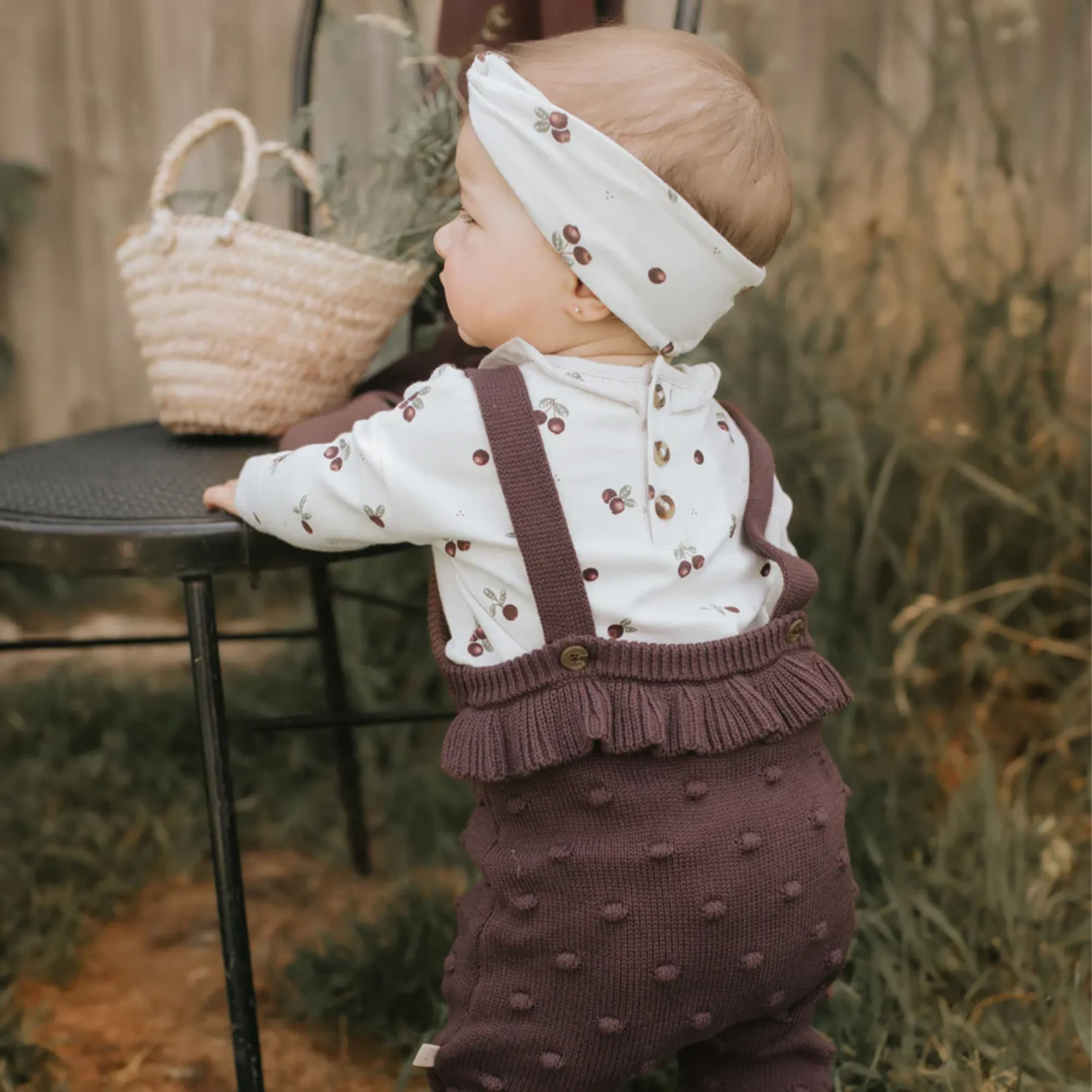 FIRSTS Huckleberry Sweater Knit Overall Set