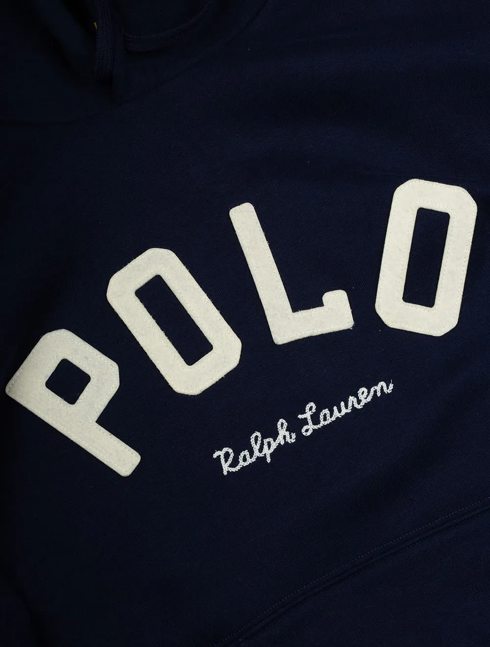 Fleece Logo Hoodie Navy