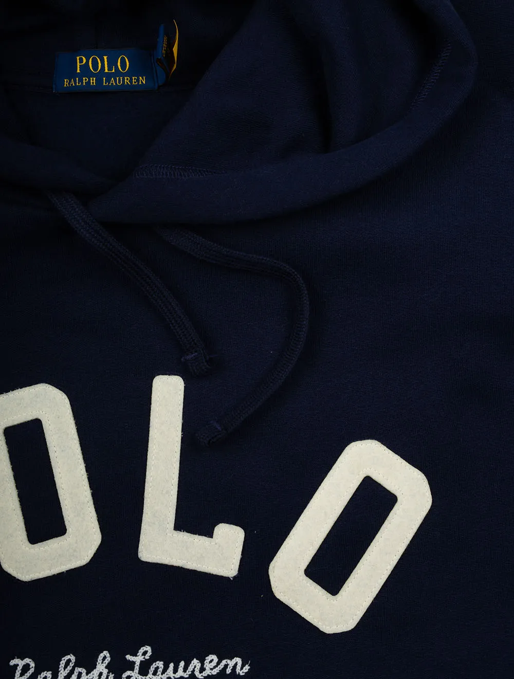 Fleece Logo Hoodie Navy