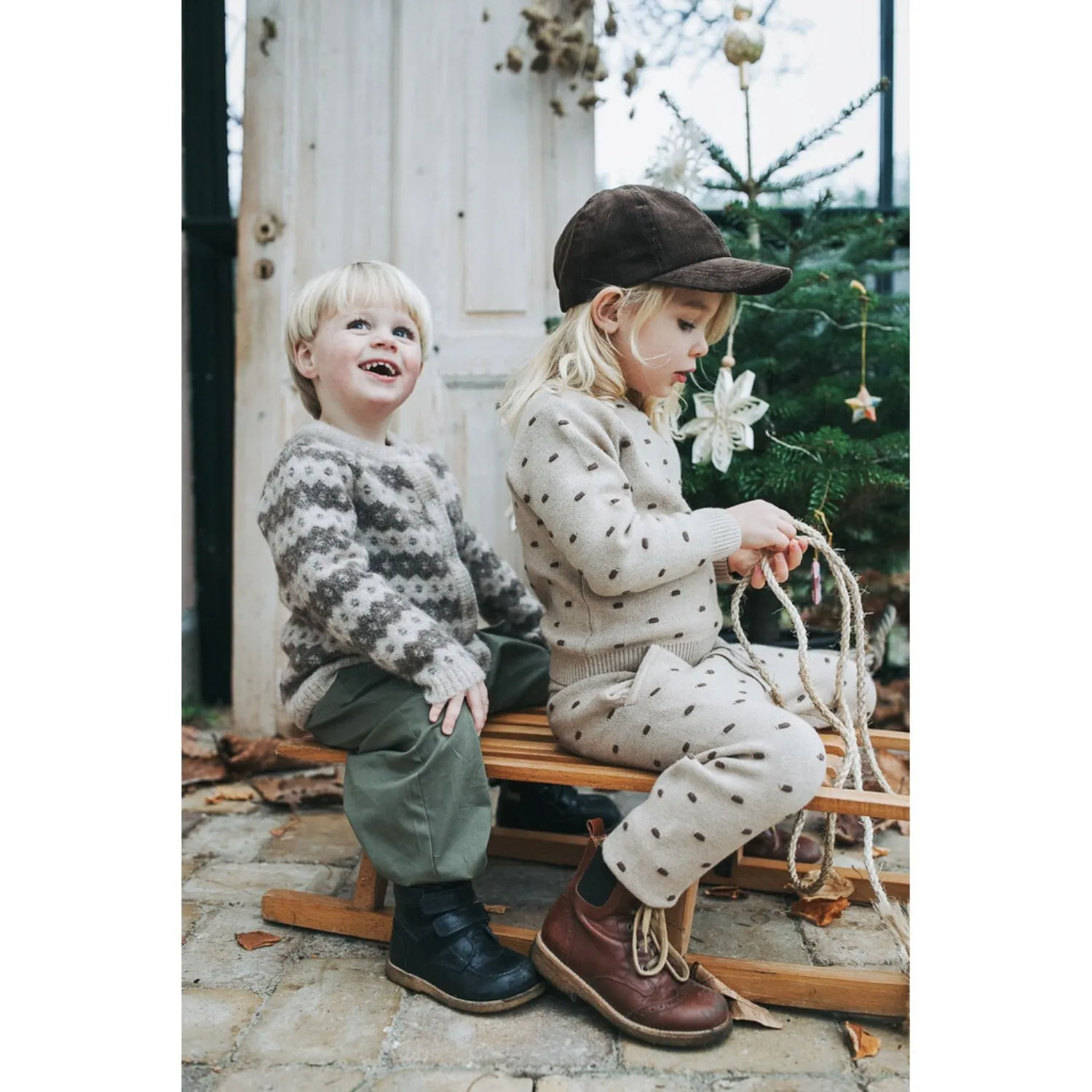 Fliink Humus/Carafe Benna Dot Pullover Babykids_Fliink