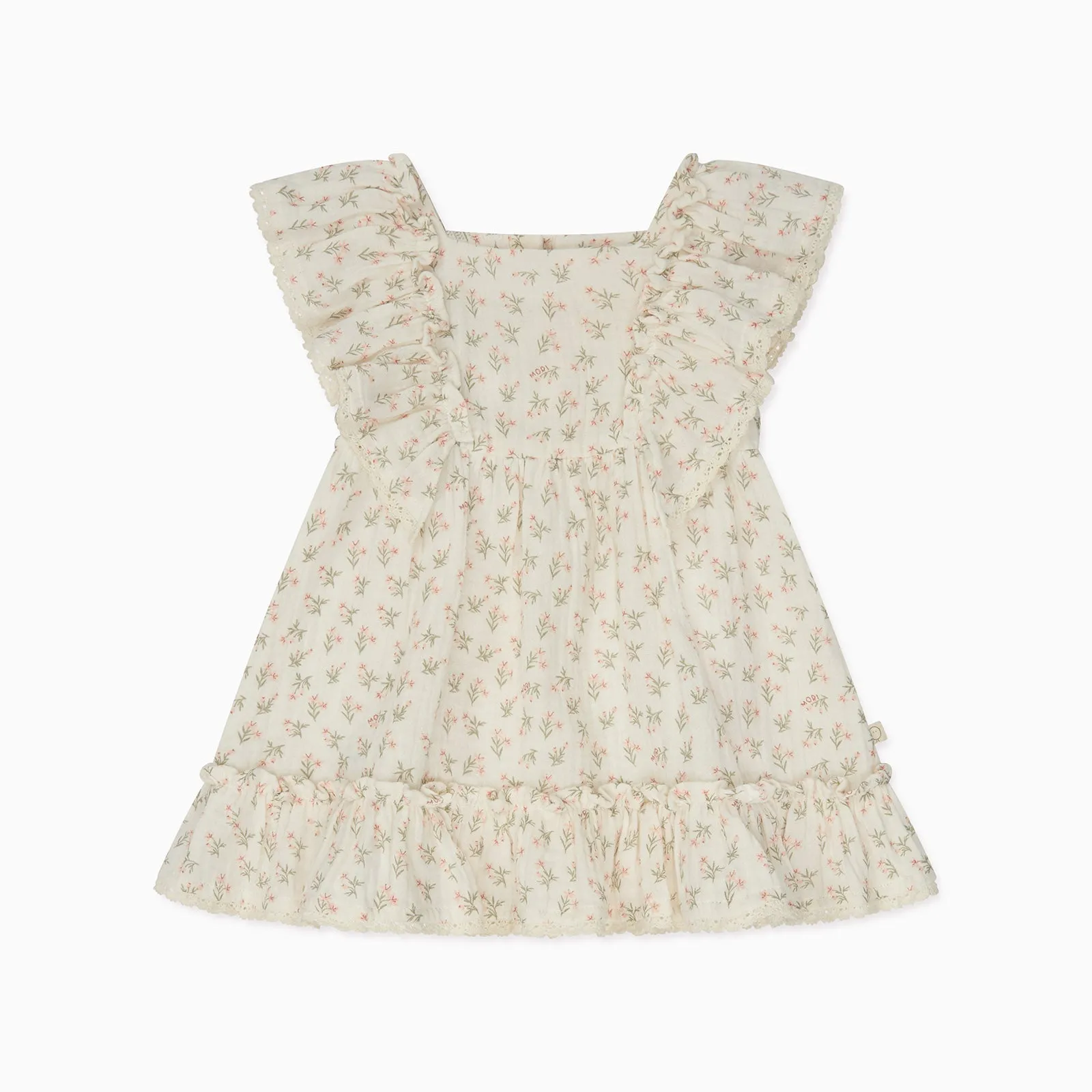 Floral Muslin Frilled Dress (& Knickers)