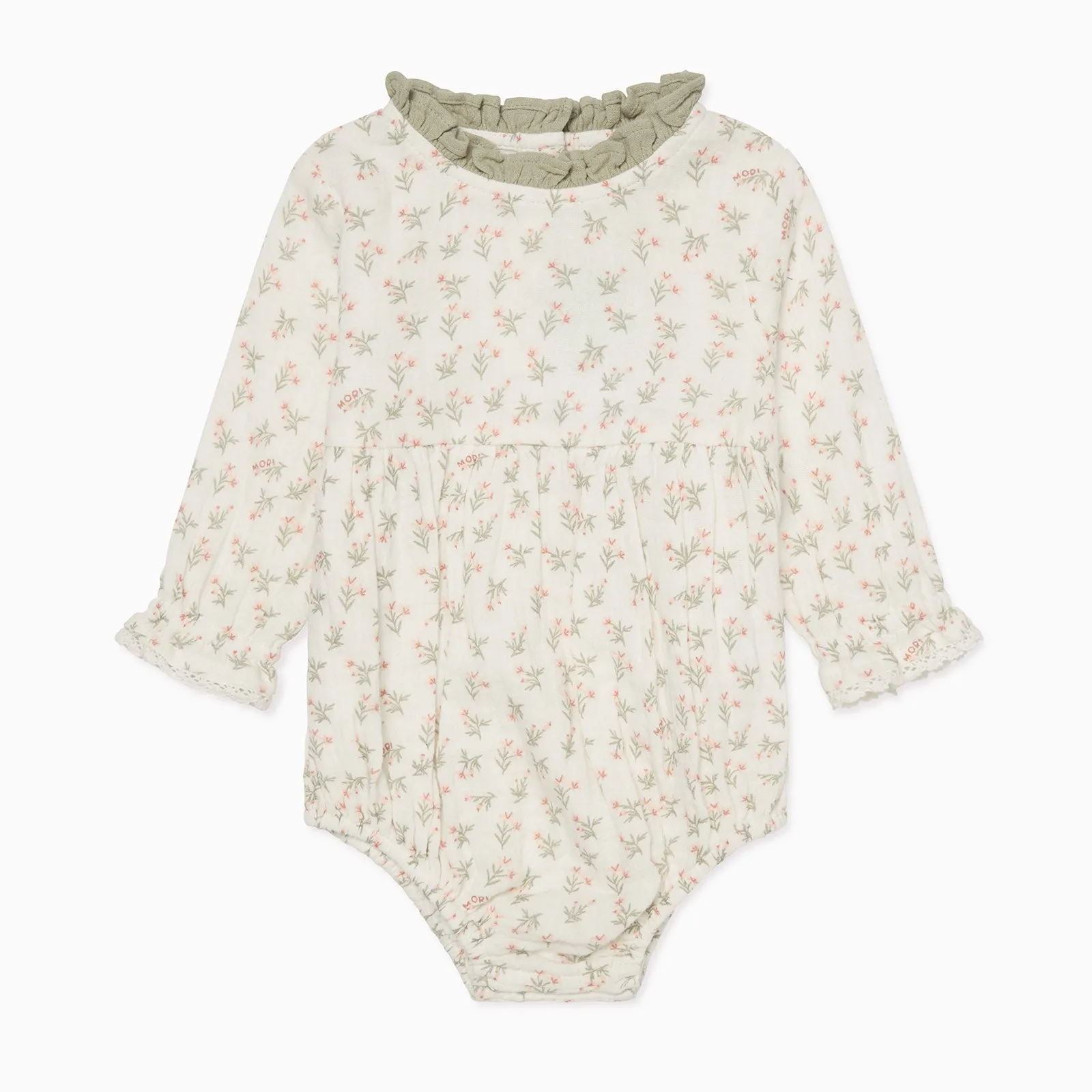 Floral Muslin Reversible Floppy Hat & Bloomer Bodysuit