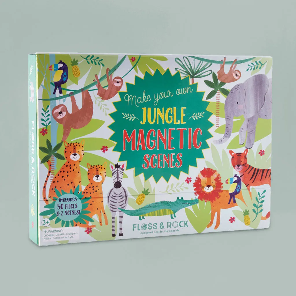 Floss & Rock Magic Colour-In Cards and Magnetic Play Scenes, Jungle