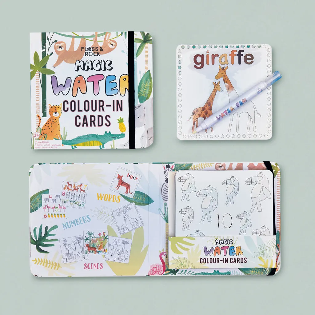 Floss & Rock Magic Colour-In Cards and Magnetic Play Scenes, Jungle