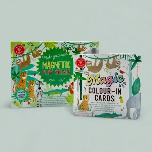 Floss & Rock Magic Colour-In Cards and Magnetic Play Scenes, Jungle