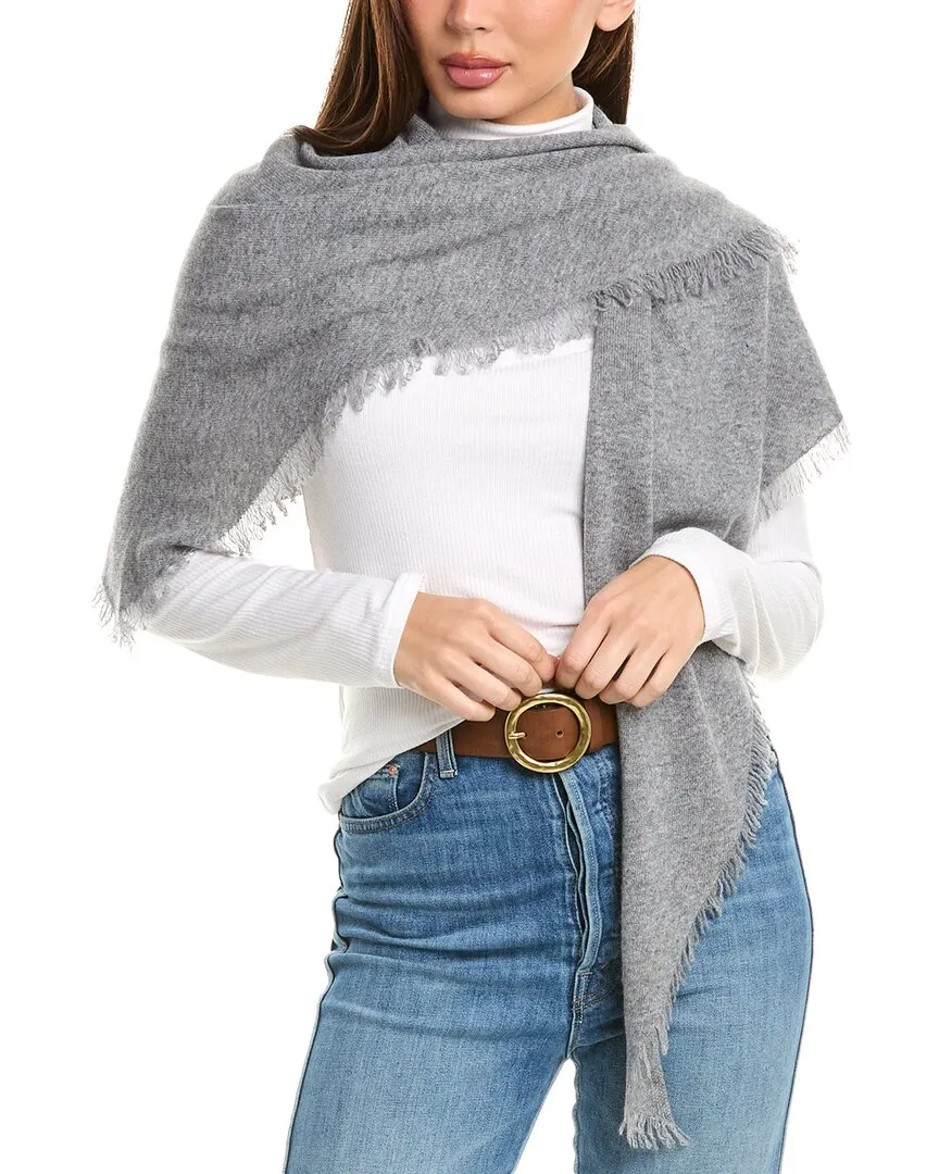 Forte Cashmere Fringe Cashmere Triangle Wrap