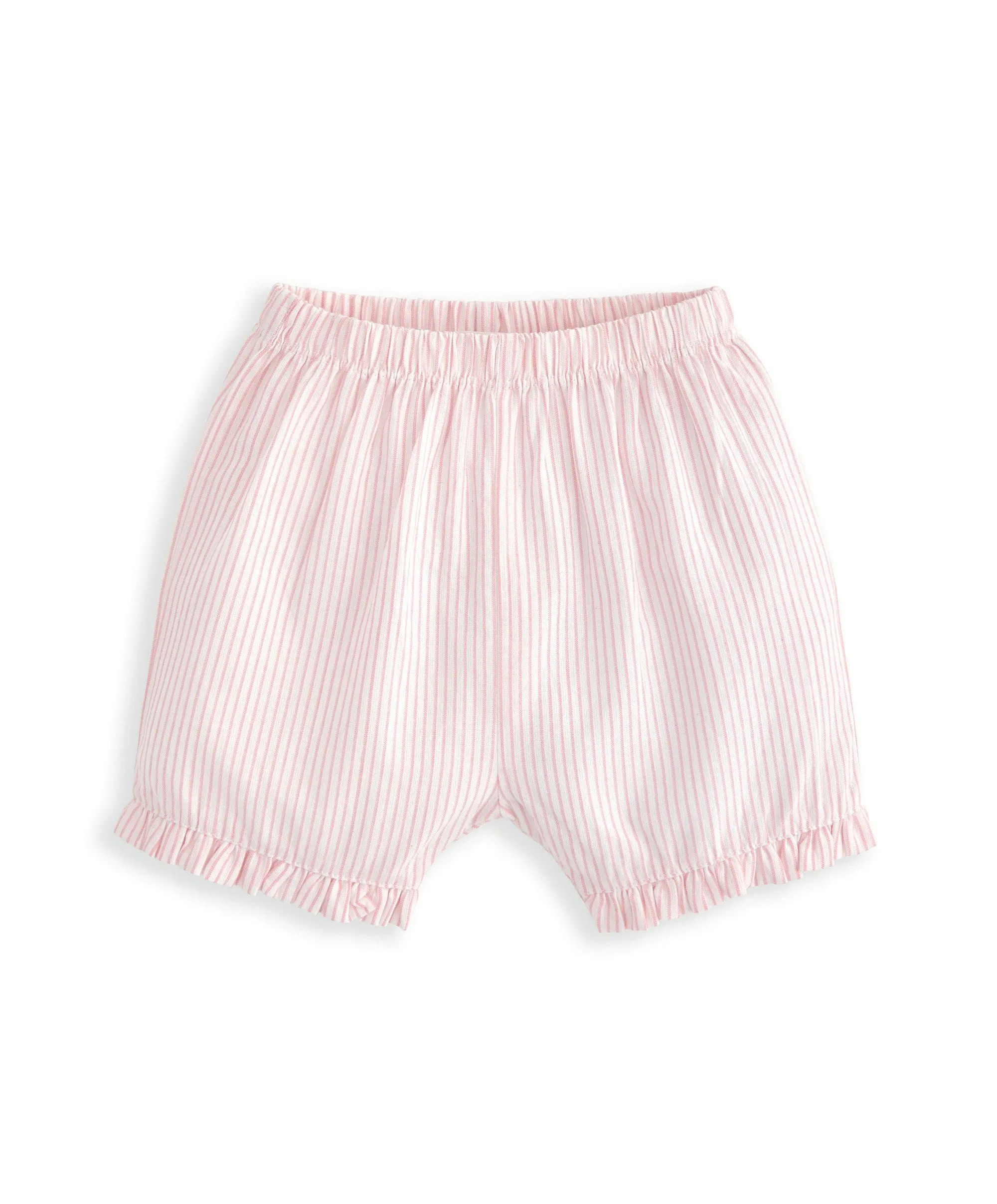 Frill Cuff Top & Shorts Set (2 Pieces) - Pink Stripe