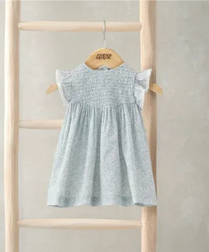 Frill Sleeve Dress - Floral Print