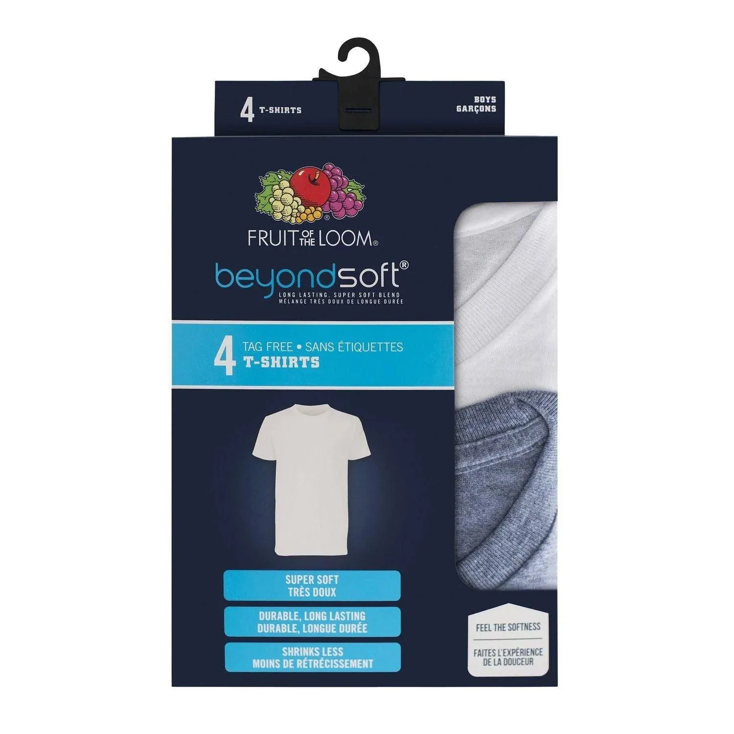 Fruit of the Loom Boys Beyondsoft Tag Free T-Shirts - 4 Pack Babykids Fruit of the Loom