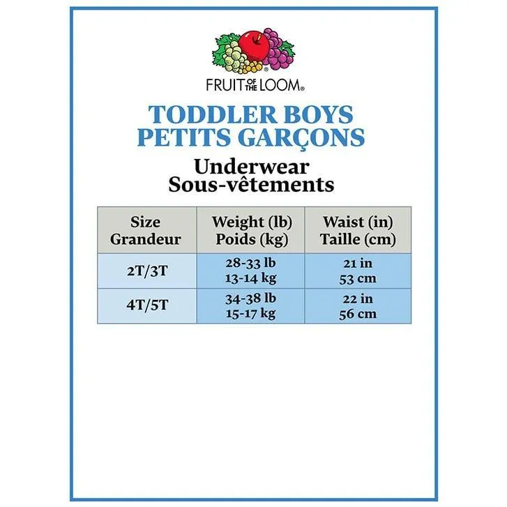Fruit of the Loom Toddler Boys Fashion Briefs - 7 Pack Babykids Fruit of the Loom