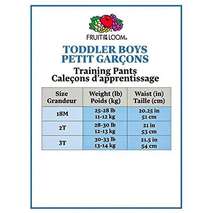 Fruit of the Loom Toddler Boys Training Pants Underwear - 3 pack Babykids Fruit of the Loom
