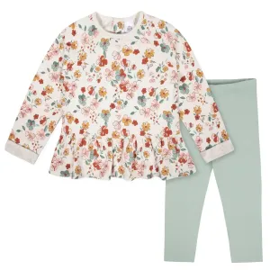 Gerber 2-Piece Baby Girls Floral Peplum Top & Leggings Set (12-24m) Babykids Gerber