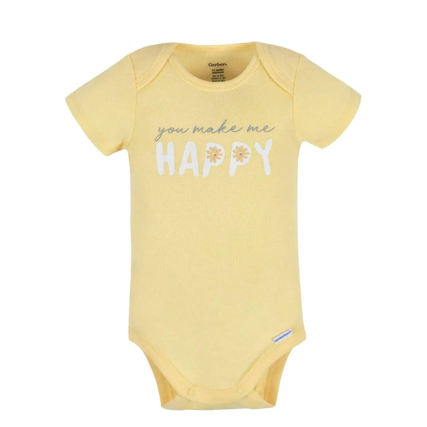 Gerber 3-Piece Baby Girls Happy Onesies®Bodysuits & Pant Set Babykids Gerber