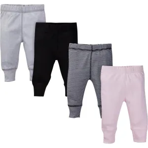 Gerber 4-Pack Baby Girls Bunny Active Pants 0-3M Babykids Gerber