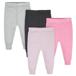 Gerber® 4-Pack Baby Girls Pink & Black Active Pants Babykids Gerber