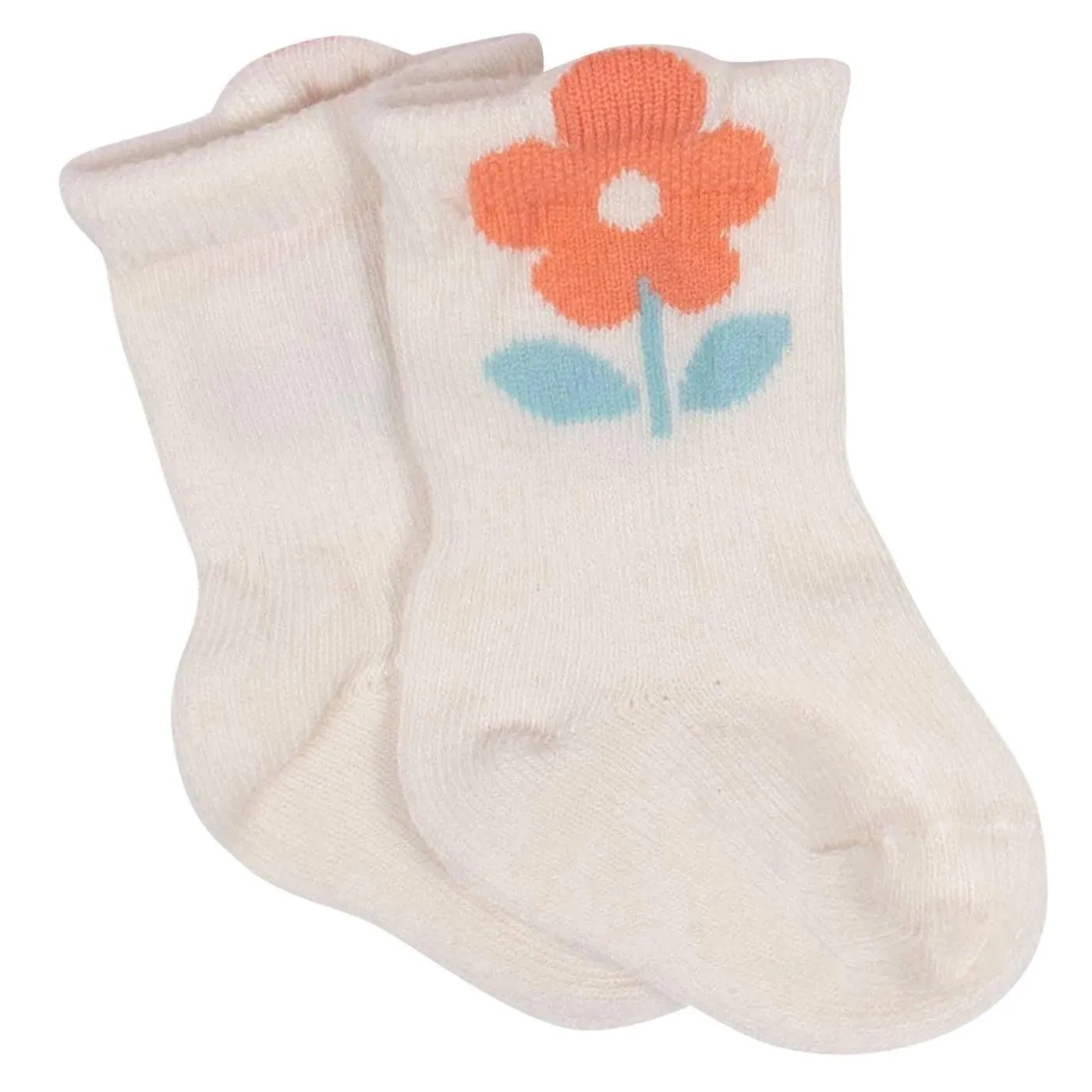 Gerber® 6-Pack Baby Girls Flower Pot Organic Wiggle Proof Socks 12M Babykids Gerber