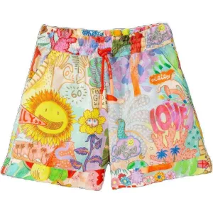 Girls Blue Poet woven Shorts