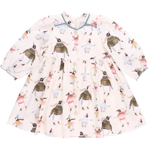 Girls Charlie Dress - Penguins On Ice