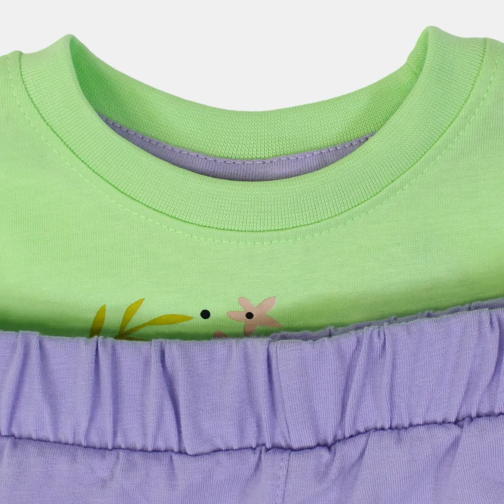 Girls Cotton Pajama Set – Cute Design