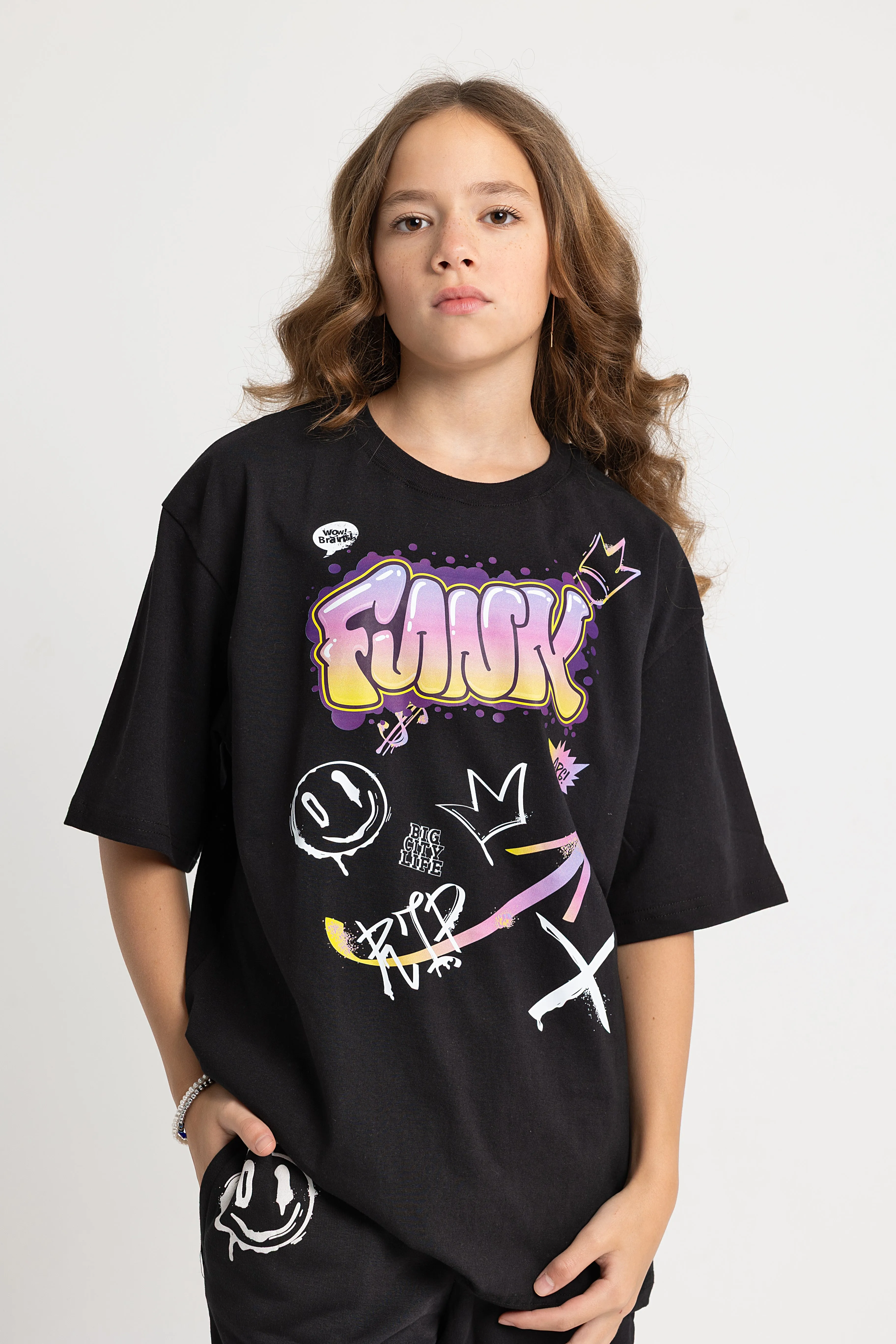 Girls Cotton Set- Black