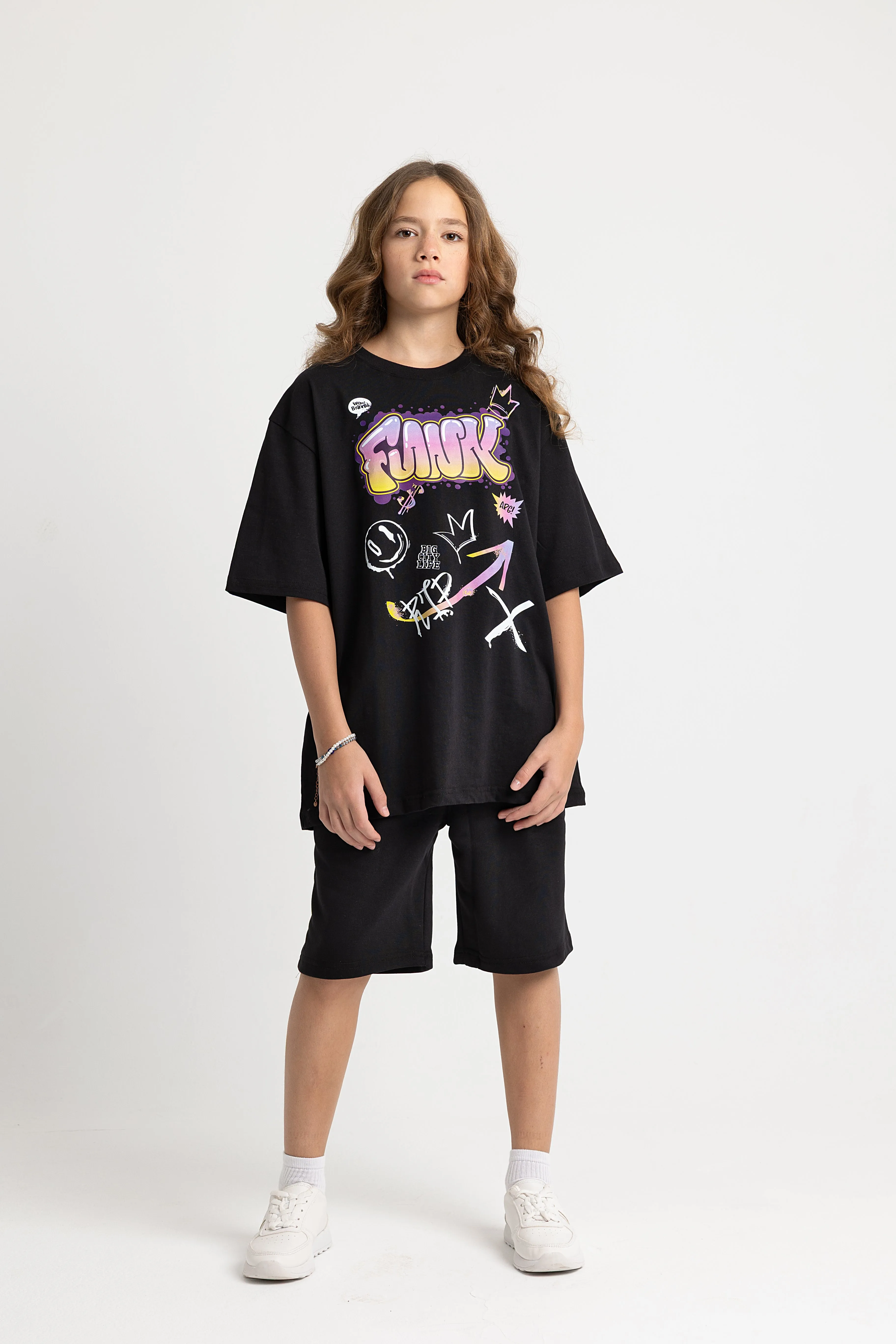 Girls Cotton Set- Black