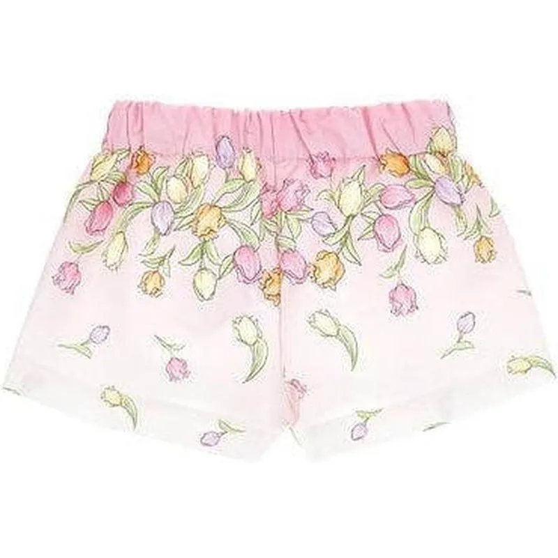 Girls Flower Print Shorts