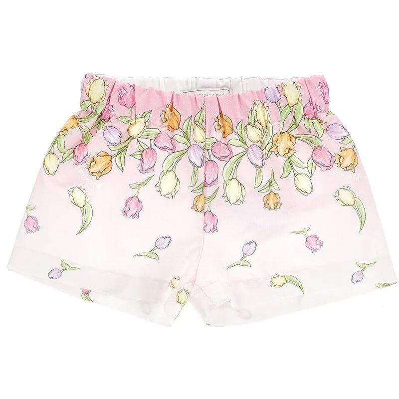Girls Flower Print Shorts