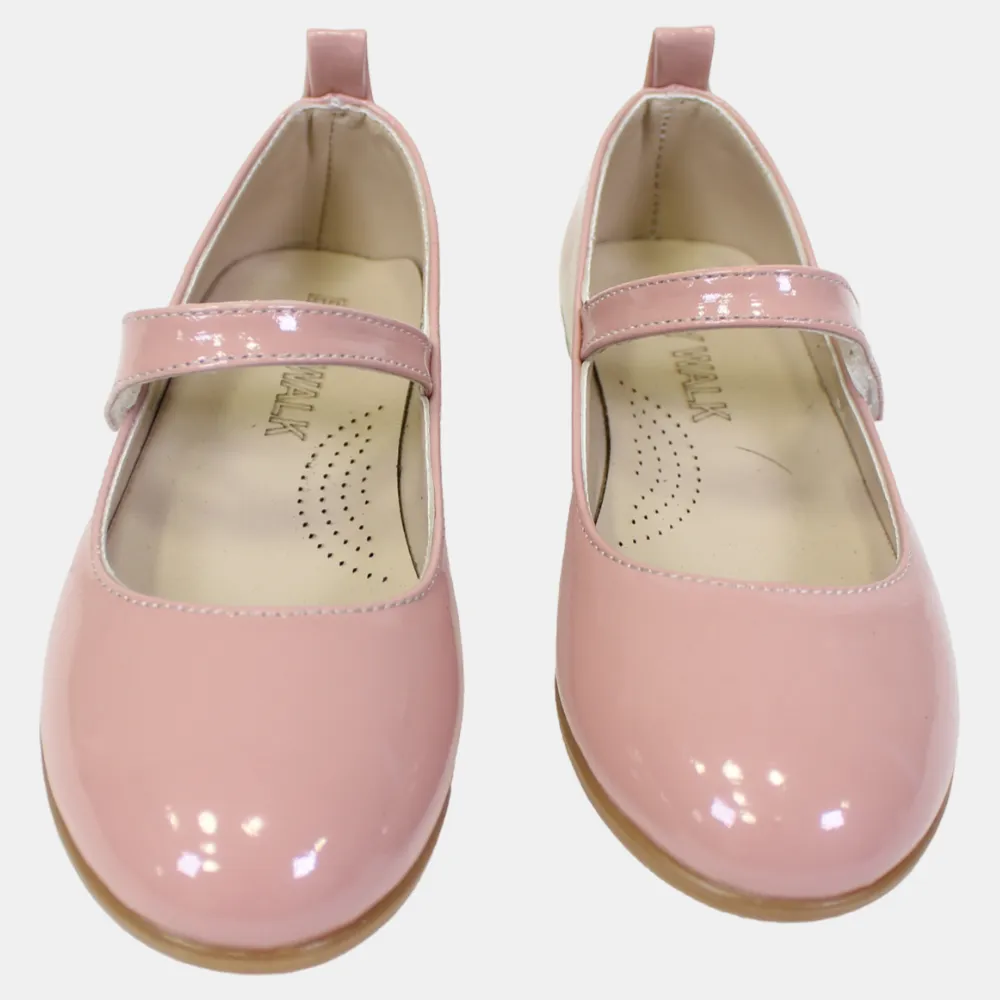 Girls Leather Shoes – Shiny Pink