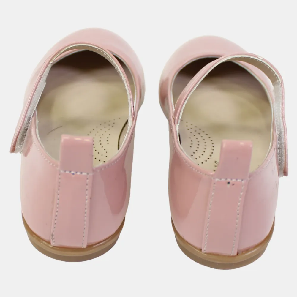 Girls Leather Shoes – Shiny Pink