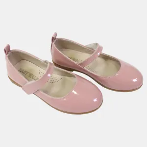 Girls Leather Shoes – Shiny Pink