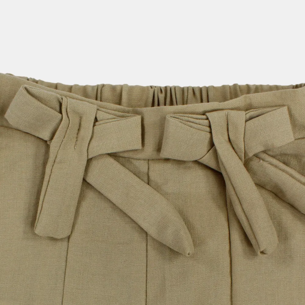 Girls' Linen Shorts – Bow Details