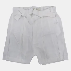 Girls' Linen Shorts – Bow Details