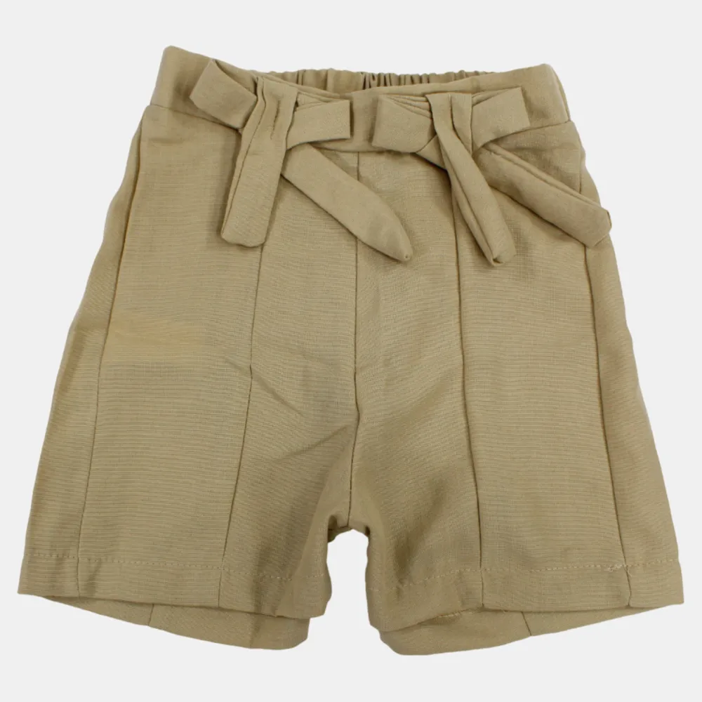 Girls' Linen Shorts – Bow Details