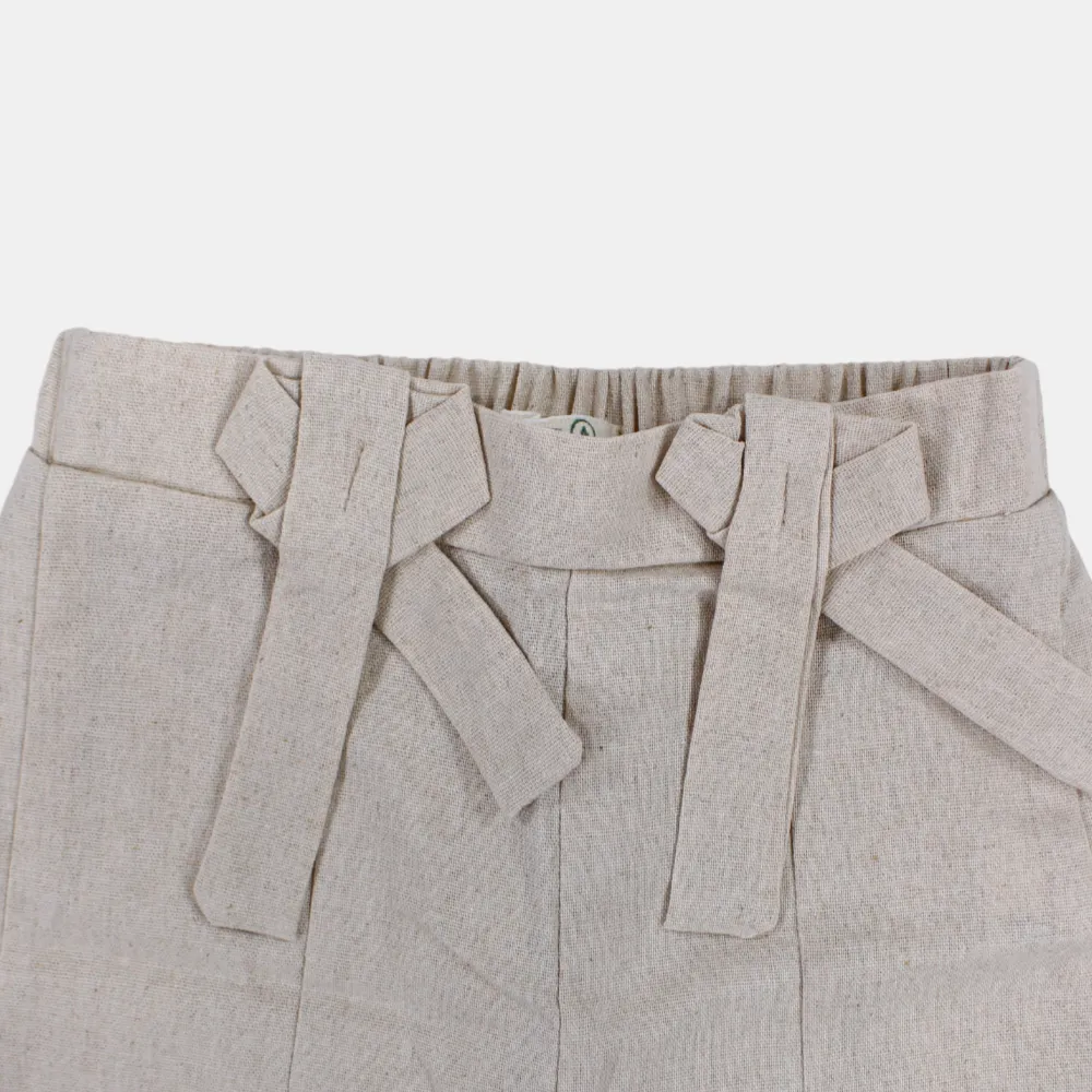 Girls' Linen Shorts – Bow Details