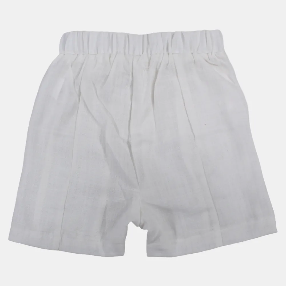 Girls' Linen Shorts – Bow Details