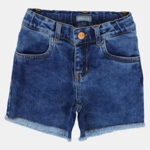 Girls Navy Jean Shorts