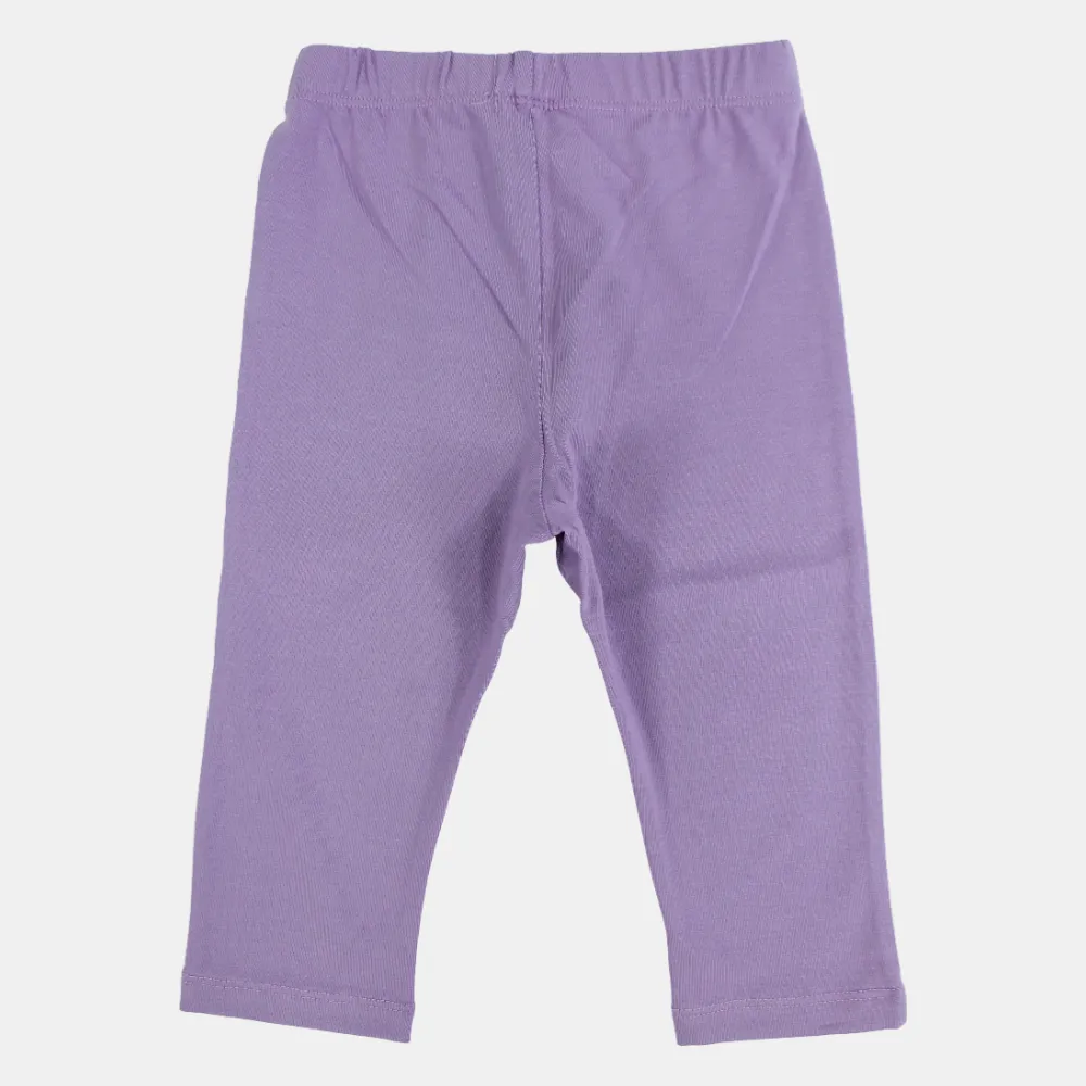 Girls Plain Cotton Leggings