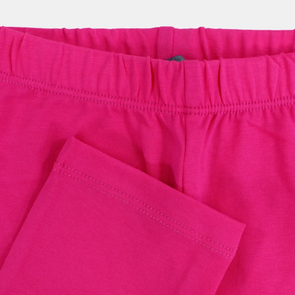 Girls Plain Cotton Leggings