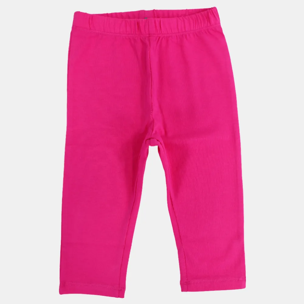 Girls Plain Cotton Leggings