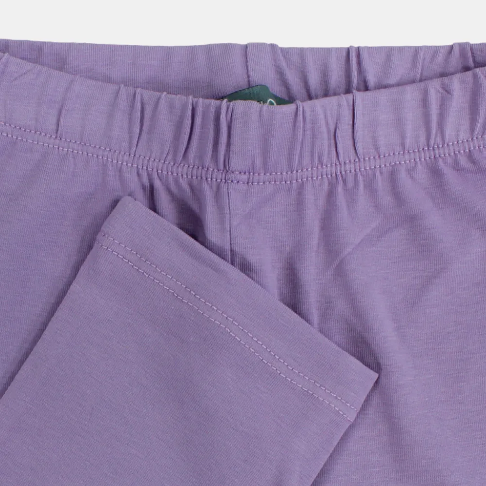 Girls Plain Cotton Leggings