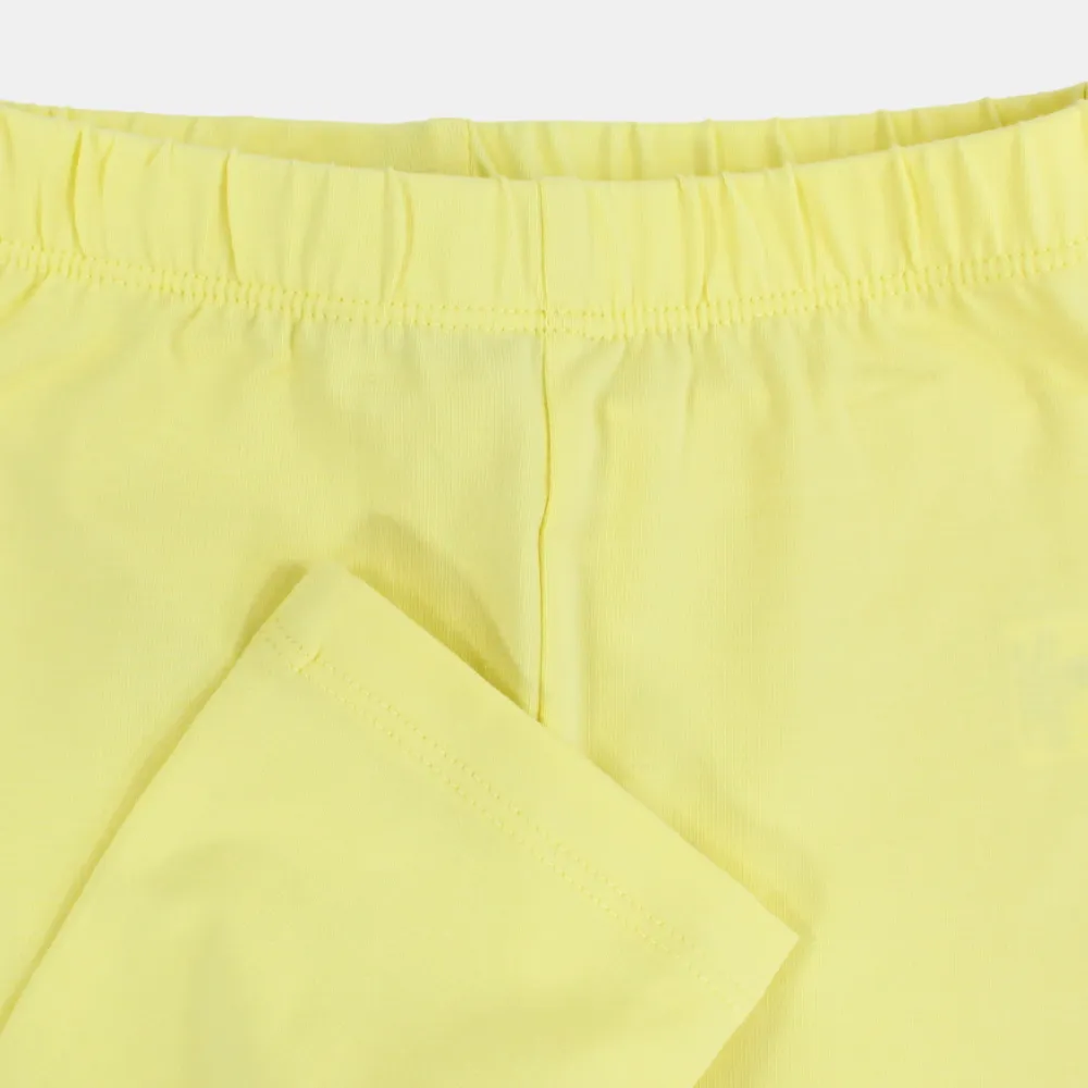 Girls Plain Cotton Leggings