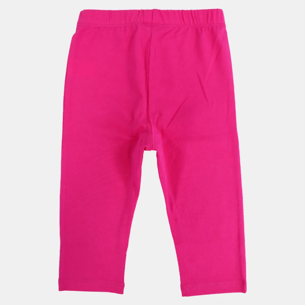 Girls Plain Cotton Leggings