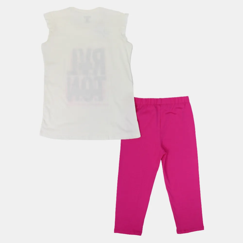 Girls Sleeveless Cotton Pajama Set