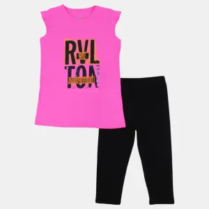 Girls Sleeveless Cotton Pajama Set