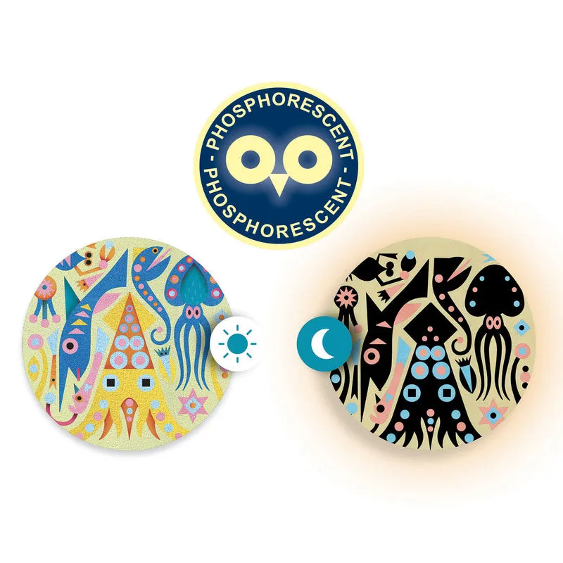 Glow-in-the-dark Coloured Sands Art Kit