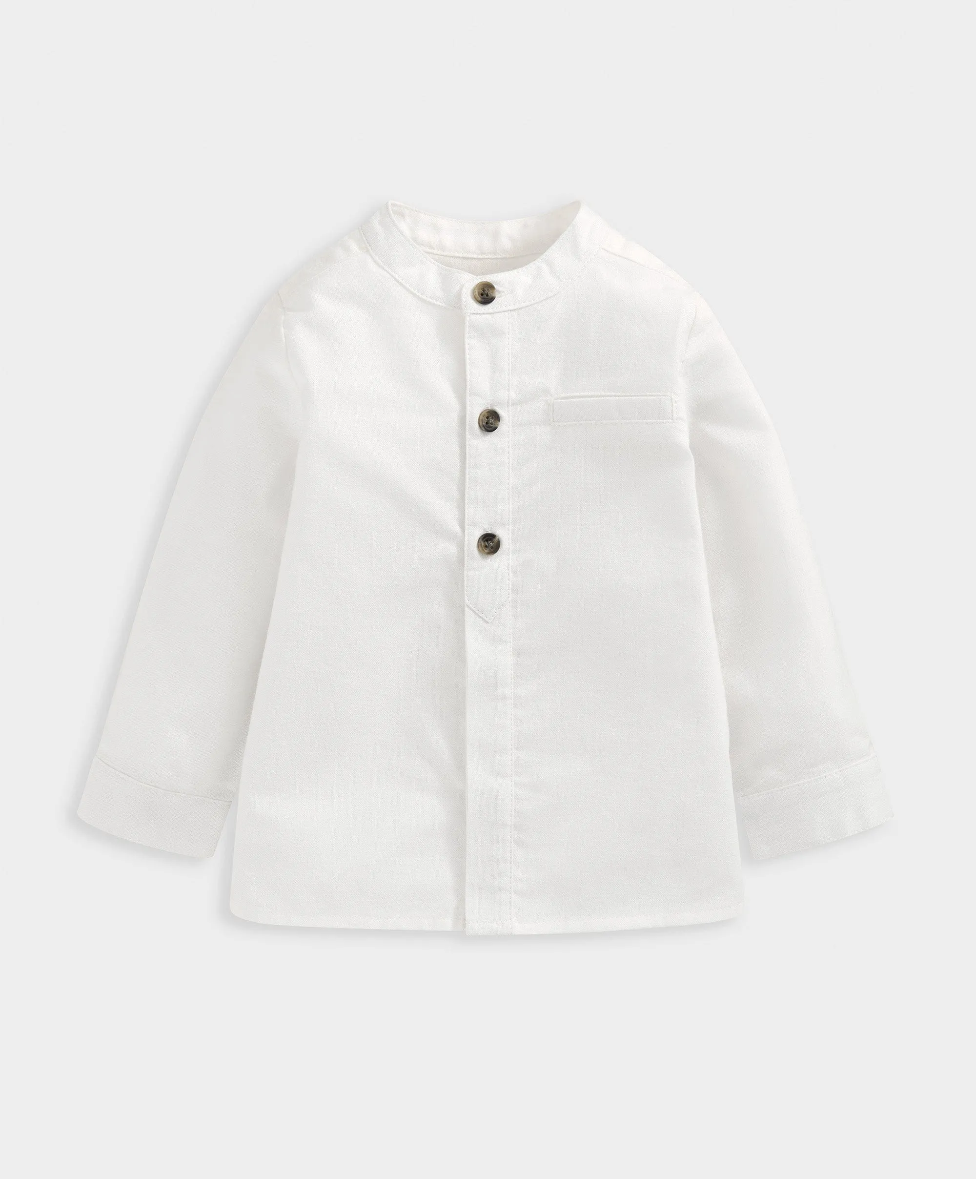 Grandad Collar Shirt - White Babykids Mamas & Papas